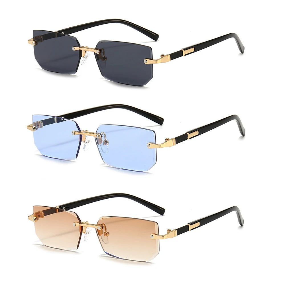 Luxury Rimless Sunglasses Summer Edition