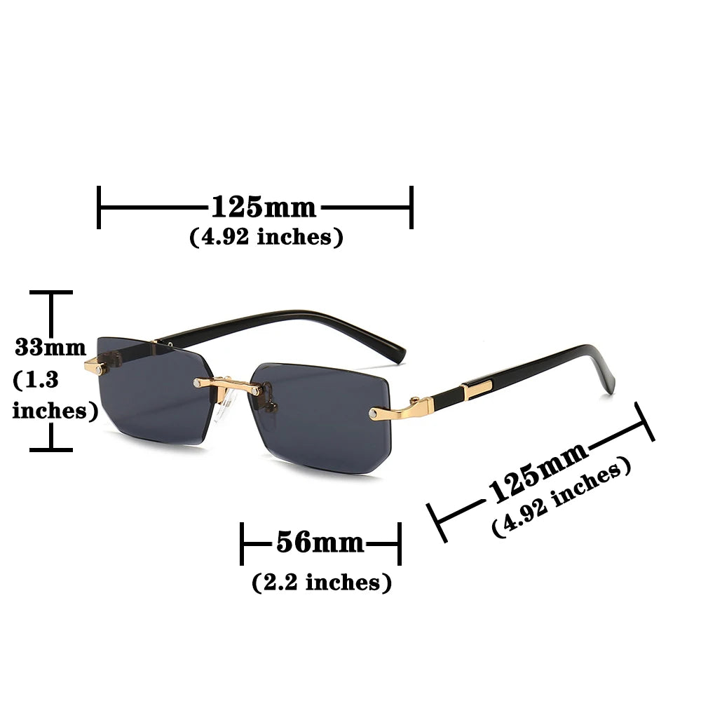 Luxury Rimless Sunglasses Summer Edition