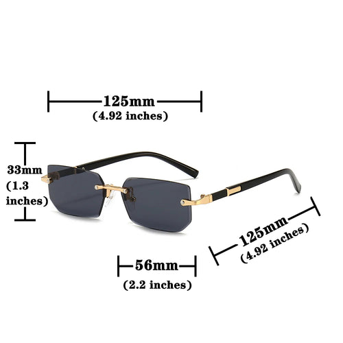 Luxury Rimless Sunglasses Summer Edition